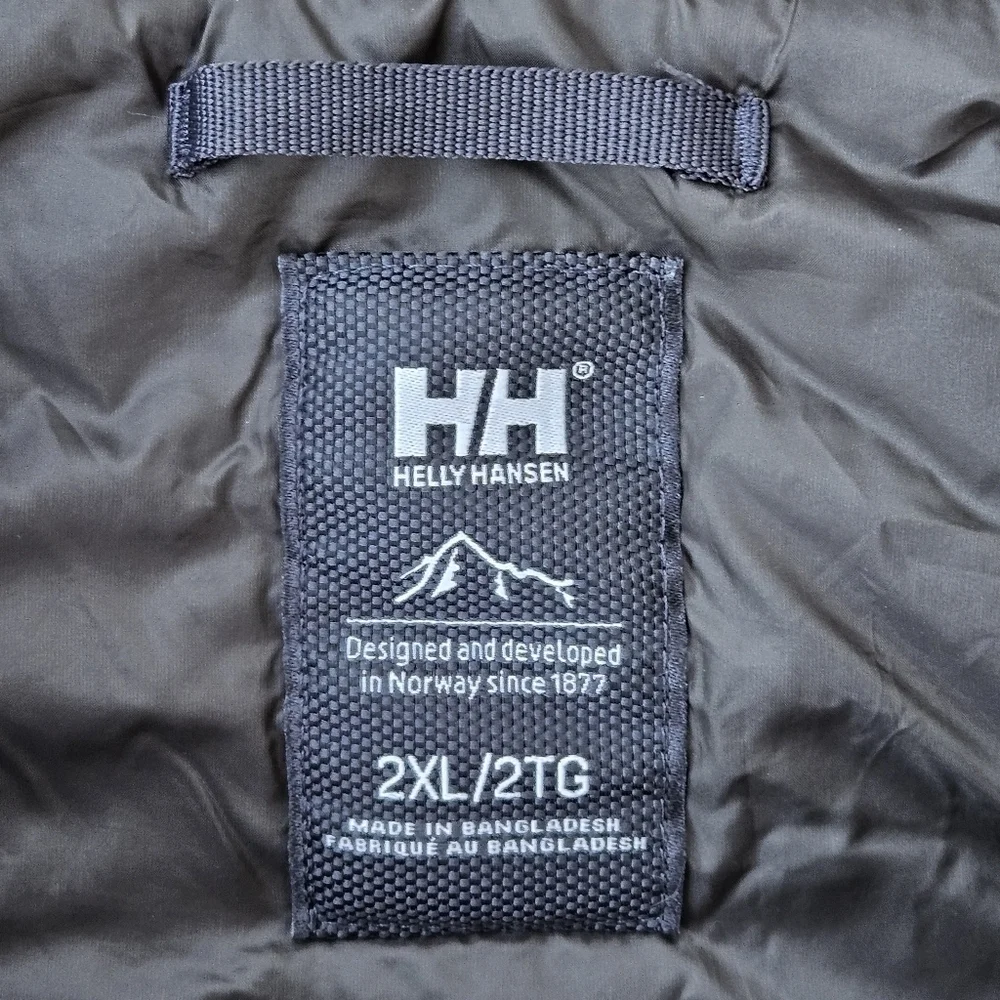 Helly Hansen Meyer Insulated Jacket Gray Green Zip Up Coat Men's Size XXL 2XL
